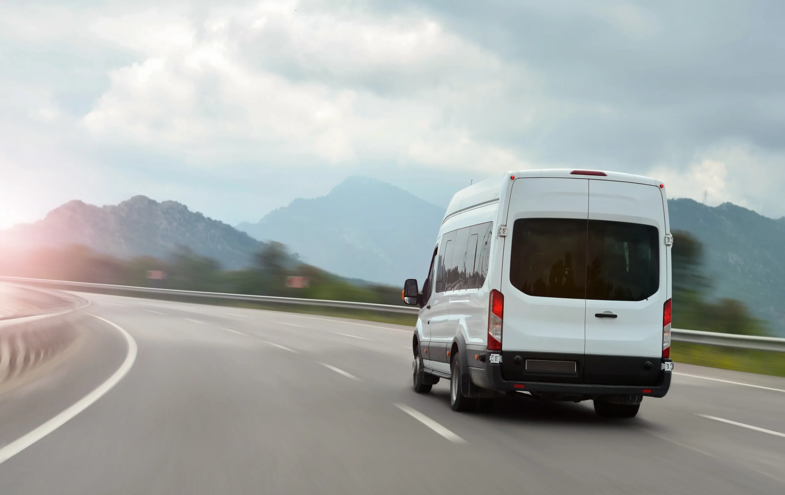 Man drives Sprinter van with ease on highway