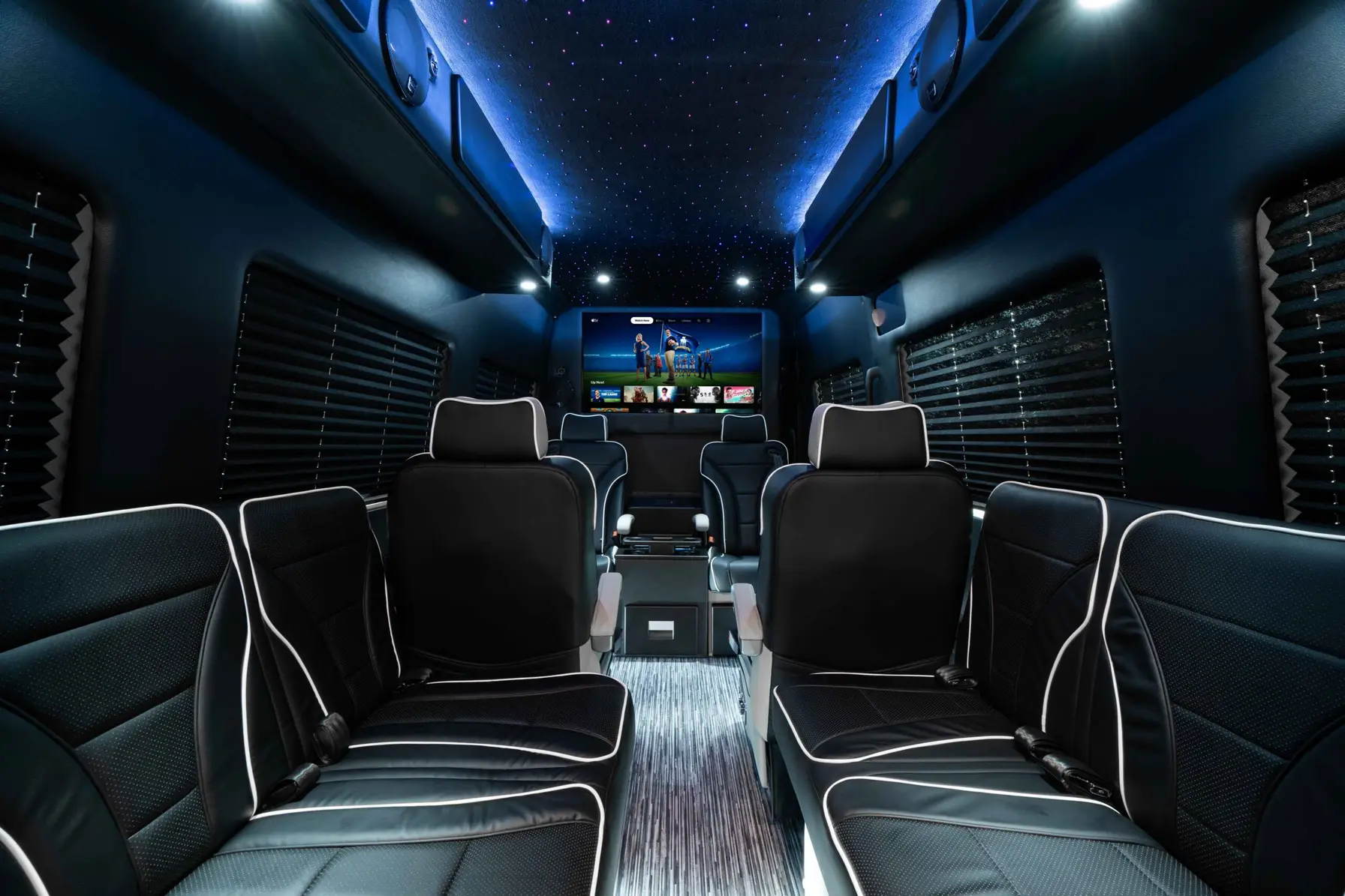 Explore our luxury sprinter van conversion interior with premium sprinter luxury interior features.