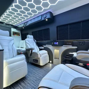 Supreme Night Out #021 (WB) luxury van with white leather seats and hexagonal lighting