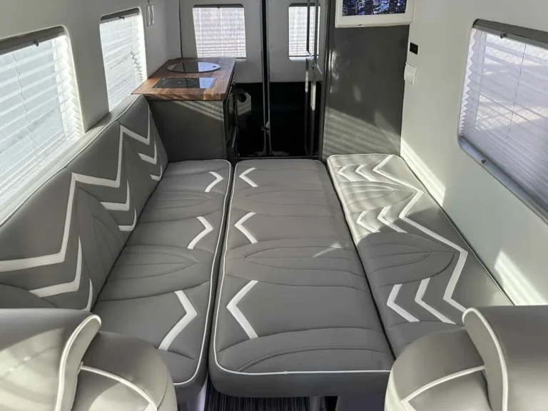 Sprinter maintenance and oil change: custom interior shows long van lifespan benefits