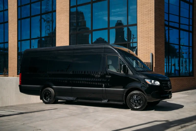 Luxury mobile office van with premium interior, perfect for real estate showings on-the-go