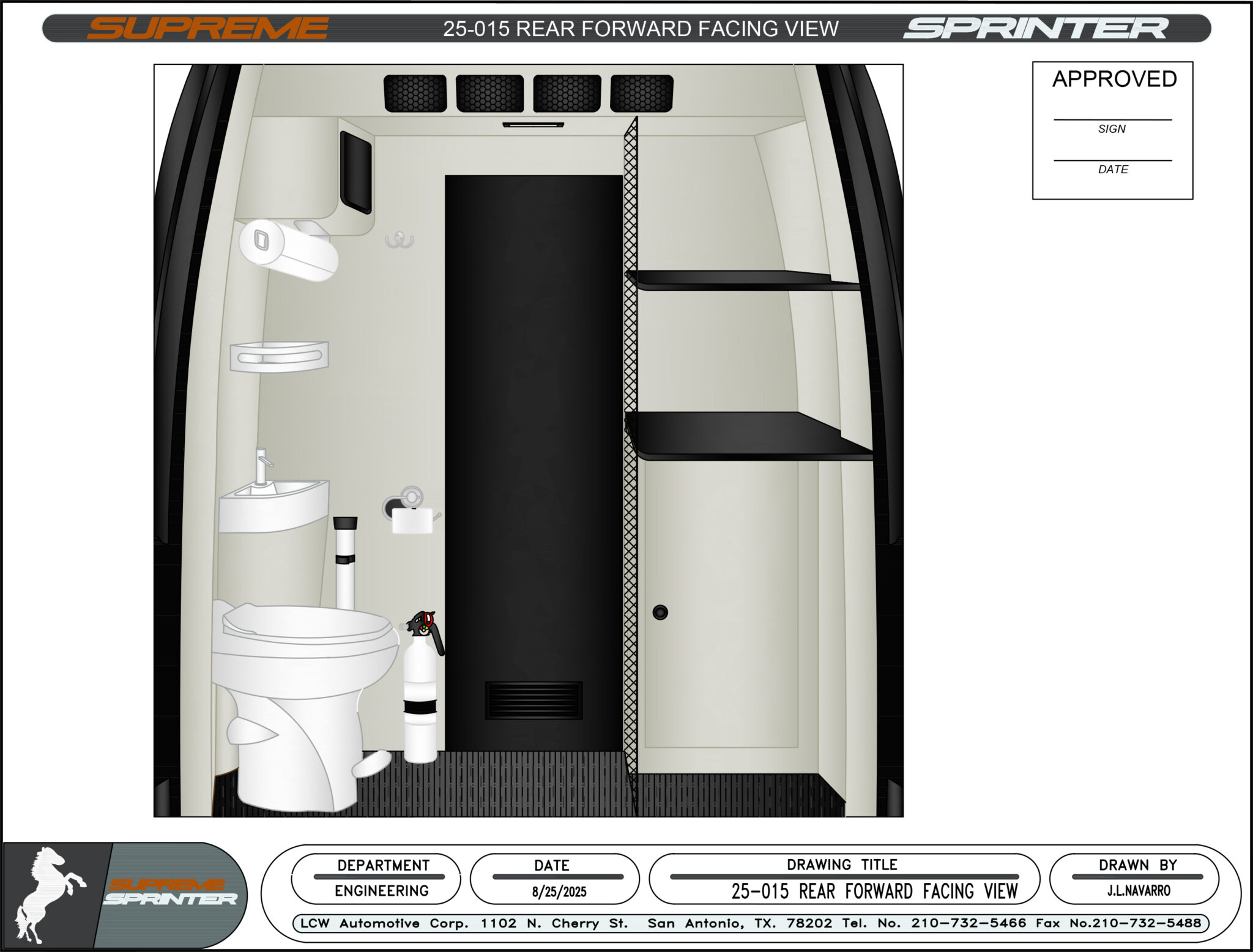25-015 Rear Forward Facing View