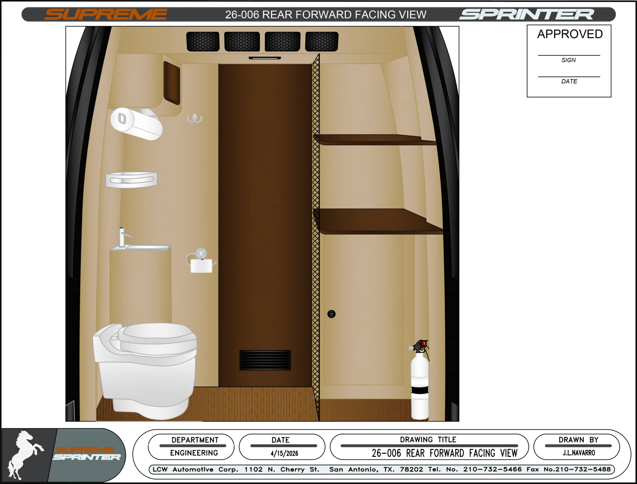 26-006 Rear Forward Facing View